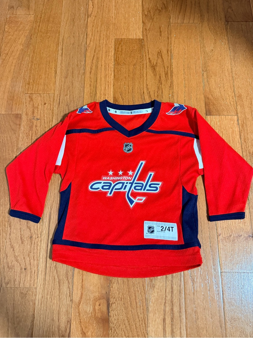 Youth-NHL Washington Capitals Red Kids Hockey Jersey size 2/4T